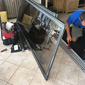 sliding glass door frame repair Bloomingdale
